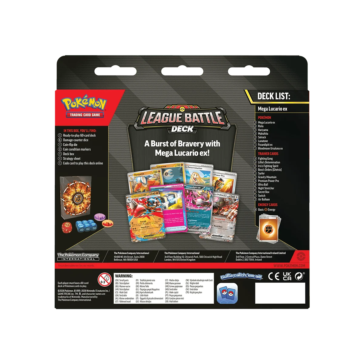 Готовая колода для игры Pokémon Mega Lucario ex League Battle Deck — изображение 2